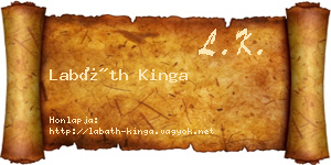 Labáth Kinga névjegykártya