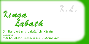 kinga labath business card